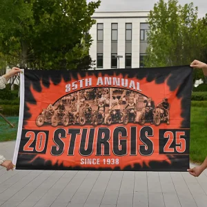 Design Festival Custom Logo 3x5ft Waterproof Knitted Polyester Fiberglass Digital Printing Custom Flag for Large Scale