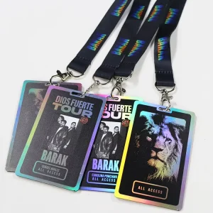 Design Vip Passes Holographic Plastic Badge Backstage Passes Event Staff PVC Card With Lanyard