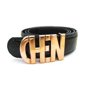 Design Your Own Strap Hardware Private Silver Plating Custom Hollow Letter Logo Metal Brand Name Plate Belt Buckles