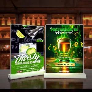 Desktop A4 A5 Slim Box Light Rechargeable Movable Double Sided Advertising Light Boxes Magnetic Light-Emitting Billboards