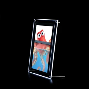 Desktop Magnetic Acrylic Crystal LED Lightbox Sign Factory Made Advertising Light Box for Exhibition