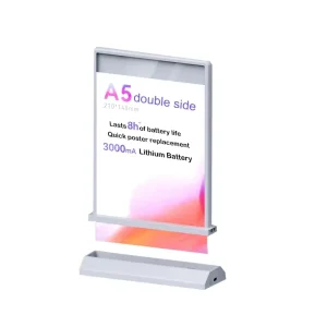 Desktop Rechargeable Movable Wireless Light Box A5 Double Sided Light Box Magnetic Light Emitting Billboards