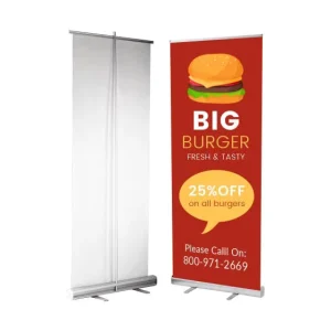 Detachable Thickened Aluminum Roll up Banner for Shopping Malls, Car Dealerships, Restaurants