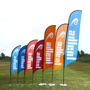 Digital Printing Double Sided Polyester Pennant Advertising Banner Flags Outdoor Promotion Beach Teardrop Feather Flag