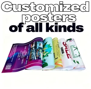 Digital Printing Exhibition Poster Customization Back Adhesive Advertising Stickers Art Paper High Definition Photo Printing