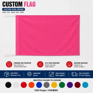 Digital Printing Polyester Fiber Flag 30*45cm With Plastic Flagpole For Football League Event Decoration Party Gift
