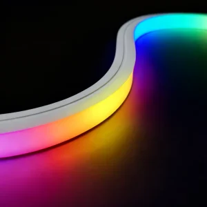 Digital RGBW LED Strip Light IP67 Top Bend W15*H15mm LED Neon Flex 24V Chasing Light Effects for Facades Shops Hotels