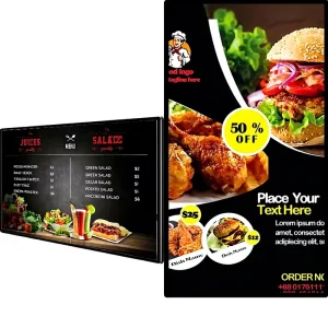 Digital Signage And Displays Indoor Advertising Player Totem Touch Screen For Restaurant Menu