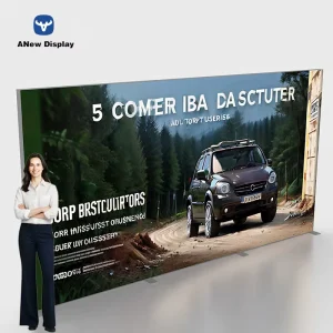Display 10x8ft 20x10ft 120mm Custom Tool Free Seg Double Sided Fabric LED Display Advertising Banner Lightbox Light Box