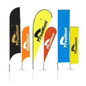 Display Stand Beach Flag Custom Advertising Flying Banners Teardrop Flag Aluminum Flagpole Double Sided Printed