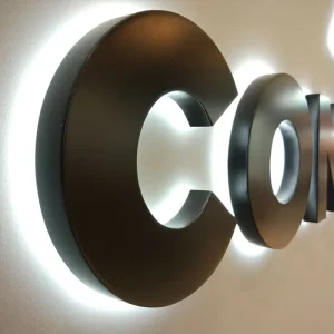 Diy Black Stainless Steel 3D Backlit Letter Sign Waterproof LED Channel Letter For Outdoor Advertising For Companies