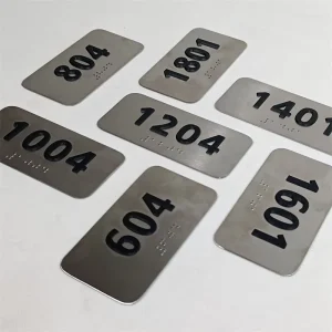 Door Plate Modern Address Signs Custom Stainless Steel Letters and Numbers for Doors Hotels Apartments