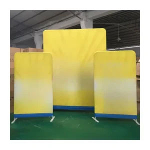 Door Shaped Aluminum Frame Tension Fabric Display Banner Stand Customized Thermal Sublimation Printing for Trade Shows