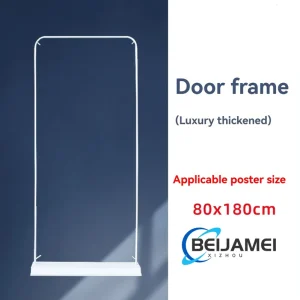 Door Type Roll up Banner Display Stand Poster Stand Floor Standing Display of Aluminum Alloy