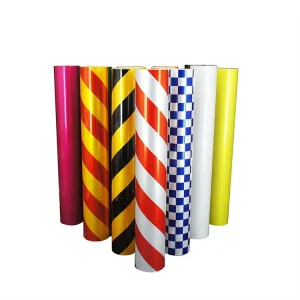 Double Color Advertise Grade Acrylic Reflective Sheeting Film Roll Adhesive Warning Tape for Traffic Signs