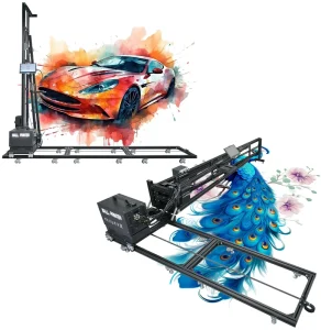 Double DX10 DX7 4m High 3D UV Wall and Floor Printer Machine Mural Painting Tool 7 Colors CMYK WW