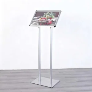 Double Pole Display Stand with Easy Open Aluminum Frame and Heavy Duty Steel Base for Retail Use