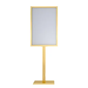 Double Sided Aluminum Stand Floor Standing Tabletop Sign Holder Reception Office 50x75cm