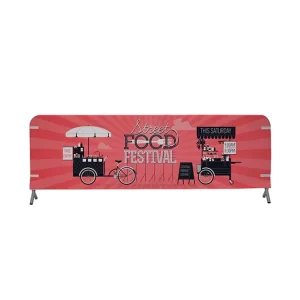 Double Sided Custom Printed Mesh Polyester CMYK Full Color Digital Printing MUTOH 1440dpi Portable Waterproof Retractable