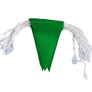 Double Sided Durable Red Orange String Flag PVC Reflective Outdoor Warn Bunting Flag for Road Traffic Security