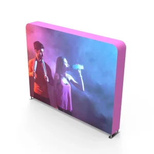 Double Sided Foldable Aluminum Profile LED Light Box Backlit Tension Fabric Textile Display Stand for Advertising and Exhibitions