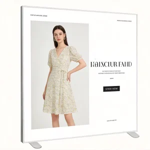 Double Sided Freestanding Light Box with Aluminum Frame Fabric Using Dye sublimation for Trade Exhibition Advertising Display