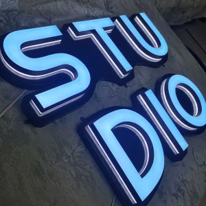 Double Sided Lit Illuminated Mini Character 3D LED Signage Channel Letter Advertising Sign Outdoor Acrylic Mini LED Letters
