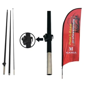Double Sided Polyester Pennant Flag Fiberglass Pole Feather Teardrop Shape 7FT Windproof Beach Flag for Outdoor Promotion