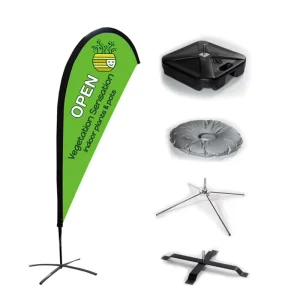 Double Sided Printing Outdoor Beach Advertising Flag Customizable for Trade Show & Exhibition Activities