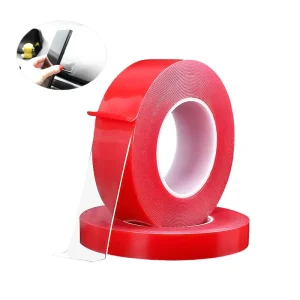 Double Sided Tape Heavy Duty Nano Tape Removable Wall Mounting Tape Sticky Adhesive Strips Reusable Thick Gel Grip for Hanging