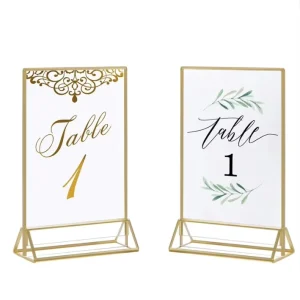 Double-Sided Transparent Display Stand Restaurants Acrylic Table Card Billboard Hamburger Milk Tea Signage Plastic Glass Paper