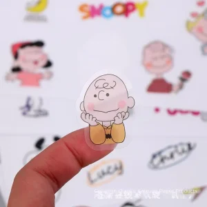 Double Transparent Bottom Cartoon Sticker Custom PVC Creative Label Sticker Children’s Pattern Custom Made Multi Shape