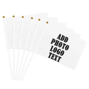 Double sided Hand held Flag 5.5×8.2in