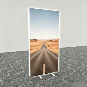 Double sided Illumination Ultra thin Aluminum Frame Light Box with Anti glare Cover Easy to Hang for Exhibition and Trade Show