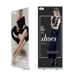 Double sided Retractable Aluminum Roll up Banner Stand Advertising Backdrop Rollup Banner Stand Display Racks Equipment
