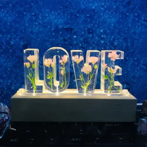 Dried Flowers Resin Name Letter Light LED Letter Lights Letters Light