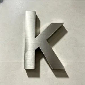 Durable 3D Solid Metal Letters Numbers Weatherproof Stainless Steel Signs for Exterior Office