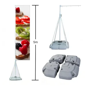 Durable 5m Flag Pole With Waterproof Base And Aluminum Construction For Long Term Flag Use