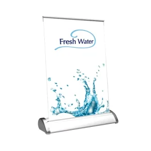 Durable Aluminum Mini Roll up Banner Retractable Banners A4 Table Top Banner