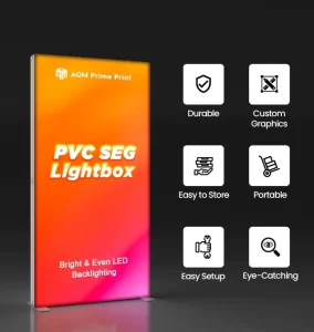 Durable Backlit Fabric SEG LED Light Box Frameless Tool Free Portable LED Light Box