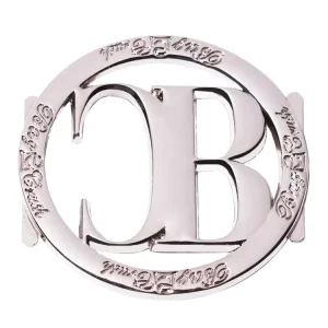 Durable Bags Round logo Tags Making Customized Hollow Letter Metal Plate Emblems for Luggage