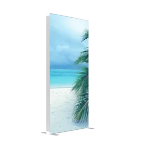 Durable Eco Friendly Aluminum Profile Waterproof Double Sided LED Lighting Freestanding Folding Fabric Tradeshow Booth