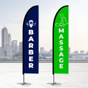 Durable Fiberglass Pennant Beach Flag Banner Teardrop Design Waterproof Cloth Outdoor Advertising