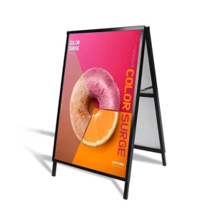 Durable Folding A Frame Iron Display Rack Signage Advertising Display Poster Stand