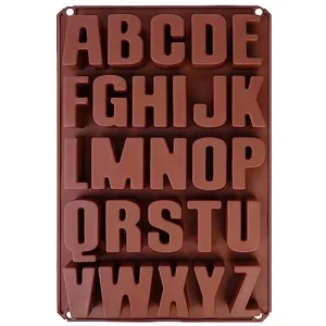 Durable Food Grade Large 26 Alphabet Silicone Chocolate Soap Baking Mold Capital Letters Resin Molds Silicone