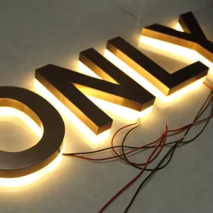 Durable LED Backlit Metal Letter Signs Metal Alphabet Letters