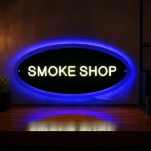 Durable Outdoor Electronic Light Sign Acrylic Round Backlit Signage Custom for Small Business Logo Display and Branding