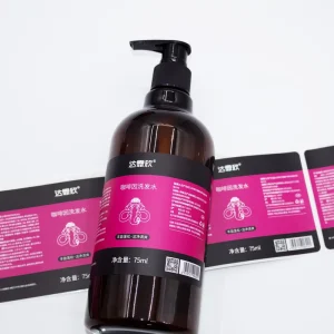 Durable PVC Roll Labels Waterproof Adhesive Sticker for Shampoo Bottle Custom Liquid Soap Usage