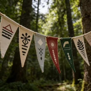 Durable Polyester Felt Pennant Banner Small Custom Personalized Sign Colors Triangle Pennant Banner