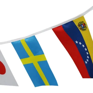 Durable Polyester Sporty Outdoor Rope Flags Pennants Digitally Printed Custom Logos Quick Dry Portable Christmas